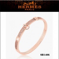 Hermes Collier De Chien Pm Bracelet Pink Gold With Diamonds